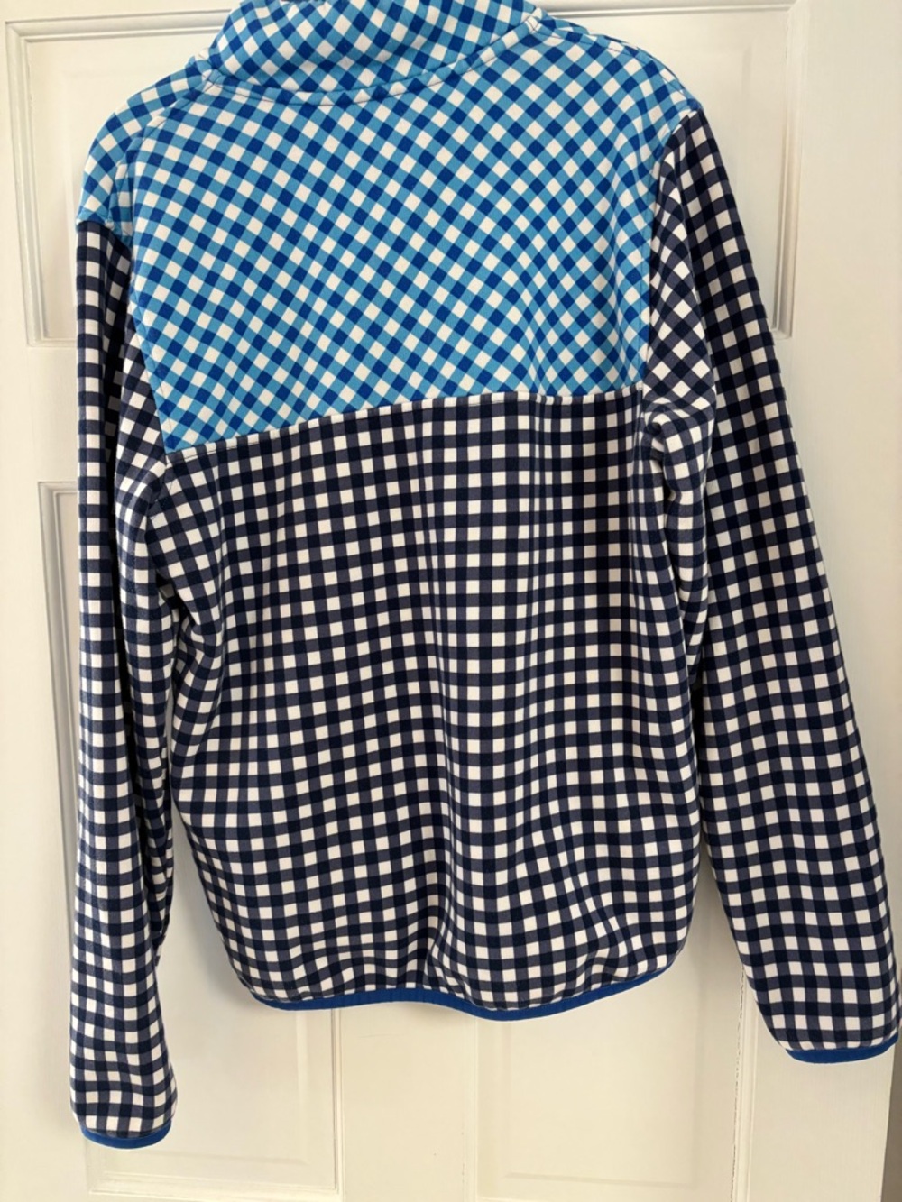 Draper James Blue & Navy Gingham Snap Pullover - Picture 4 of 5